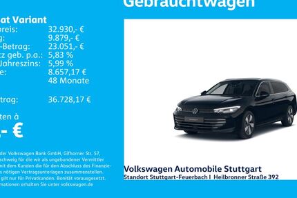 VW Passat Variant 17.231 km 32.930 &euro; Stuttgart-Feuerbach 70469