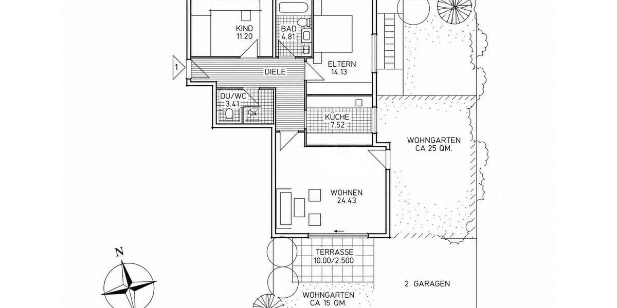 Erdgeschoßwohnung Reutlingen - 3 Zimmer, 81 m&sup2;, 323.000&euro; | Angebot:26973312