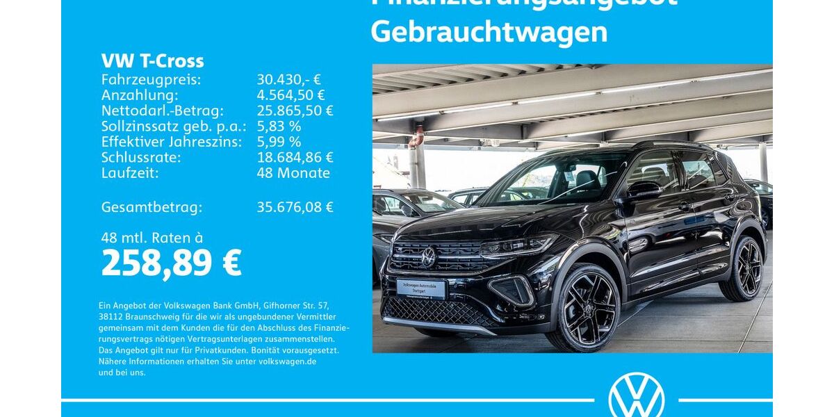 VW T-Cross 1.505 km 30.430 &euro; Stuttgart-Wangen 70188