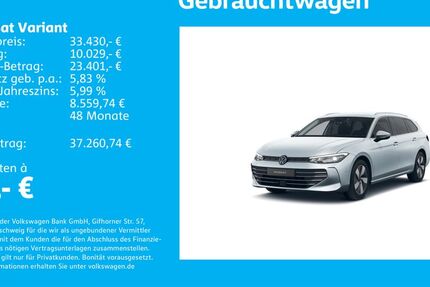 VW Passat Variant 25.334 km 33.430 &euro; Stuttgart-Wangen 70188