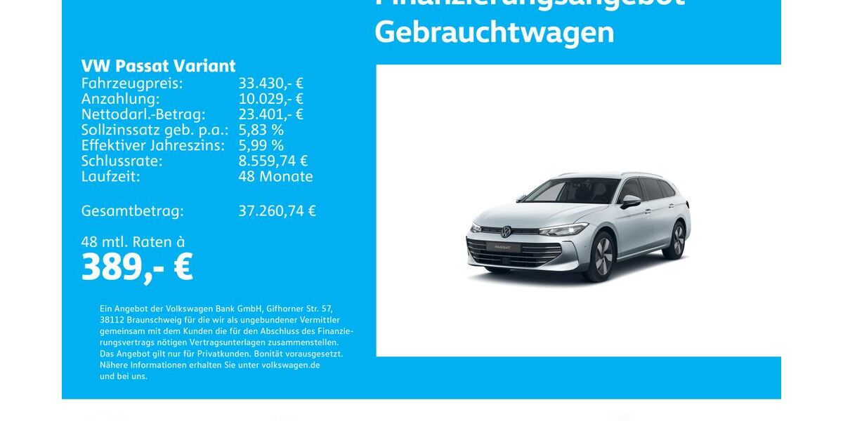 VW Passat Variant 25.334 km 33.430 &euro; Stuttgart-Wangen 70188