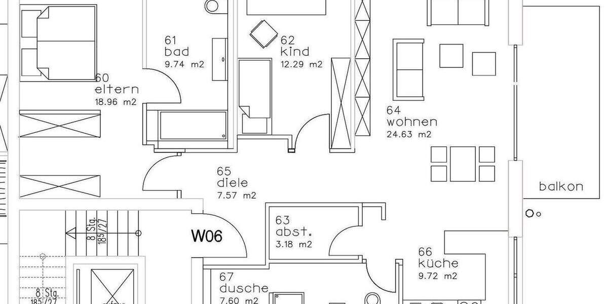 Etagenwohnung Leinfelden-Echterdingen Echterdingen - 3 Zimmer, 98 m&sup2;, 525.000&euro; | Angebot:25757017