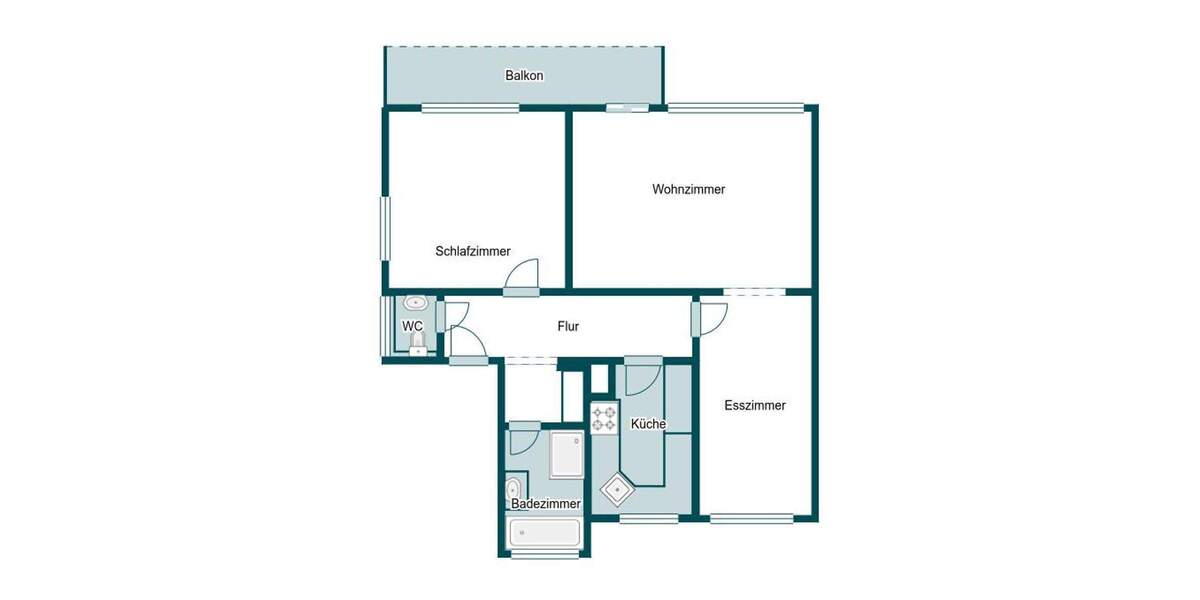 Etagenwohnung Ostfildern Scharnhausen - 3 Zimmer, 77 m&sup2;, 299.000&euro; | Angebot:25940415