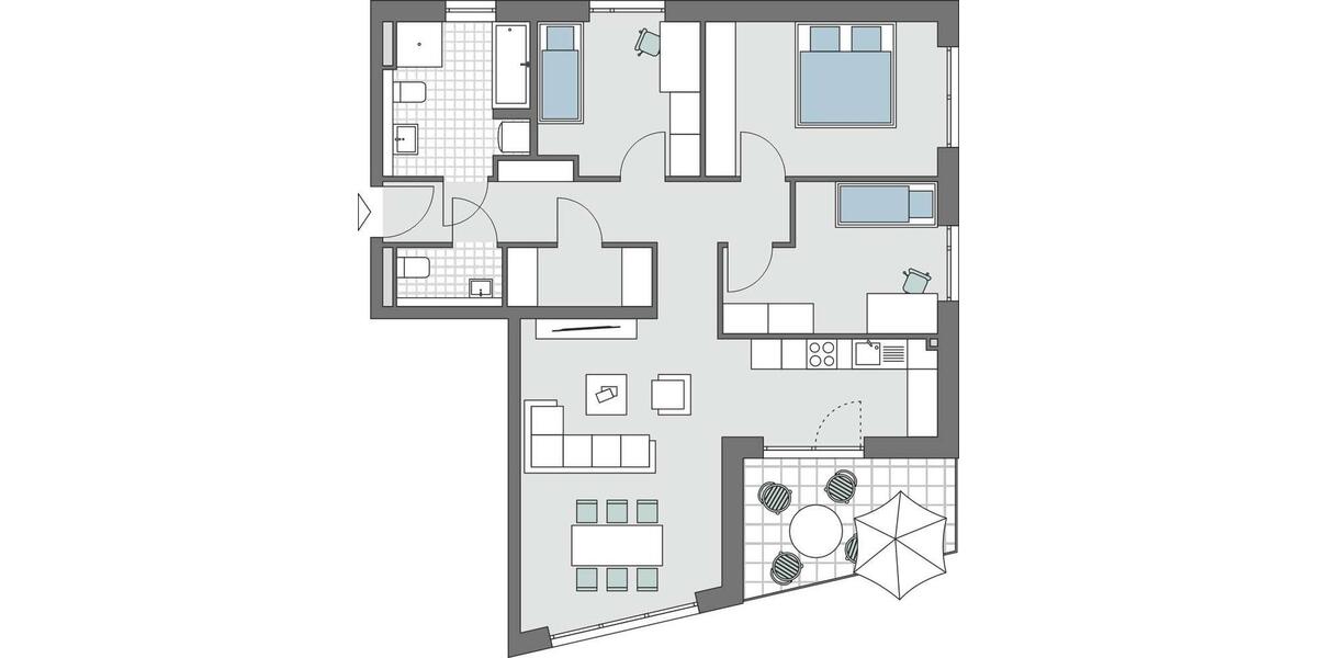 Dachgeschoßwohnung Eutingen im Gäu - 4 Zimmer, 99 m&sup2;, 1.340&euro; | Angebot:23726609