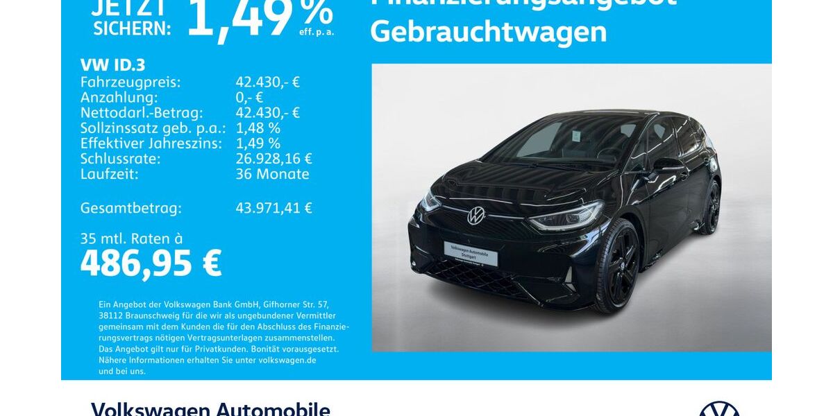 VW ID.3 18.246 km 41.930 &euro; Stuttgart-Wangen 70188