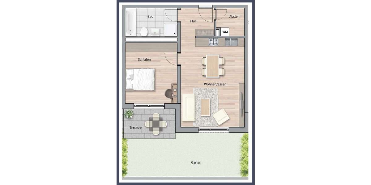 Etagenwohnung Leinfelden-Echterdingen Echterdingen - 2 Zimmer, 60 m&sup2;, 369.000&euro; | Angebot:24016290