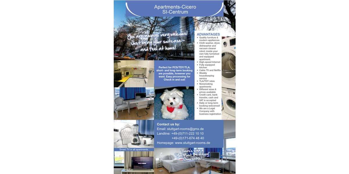 Zimmer Stuttgart Möhringen-Mitte - 1 Zimmer, 960&euro; | Angebot:24496494