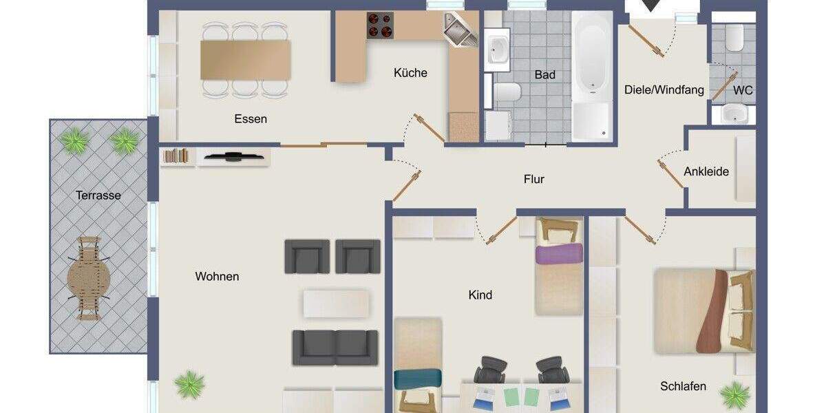 Etagenwohnung Aidlingen - 3 Zimmer, 101 m&sup2;, 449.000&euro; | Angebot:25800345