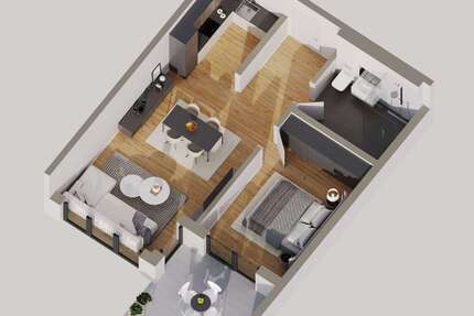 Wohnung Hechingen - 2 Zimmer, 62 m&sup2;, 695&euro; | Angebot:26985902