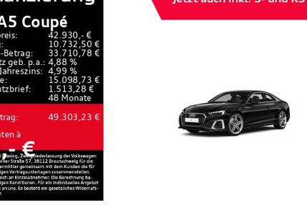 Audi A5 54.777 km 42.930 &euro; Tübingen 72072