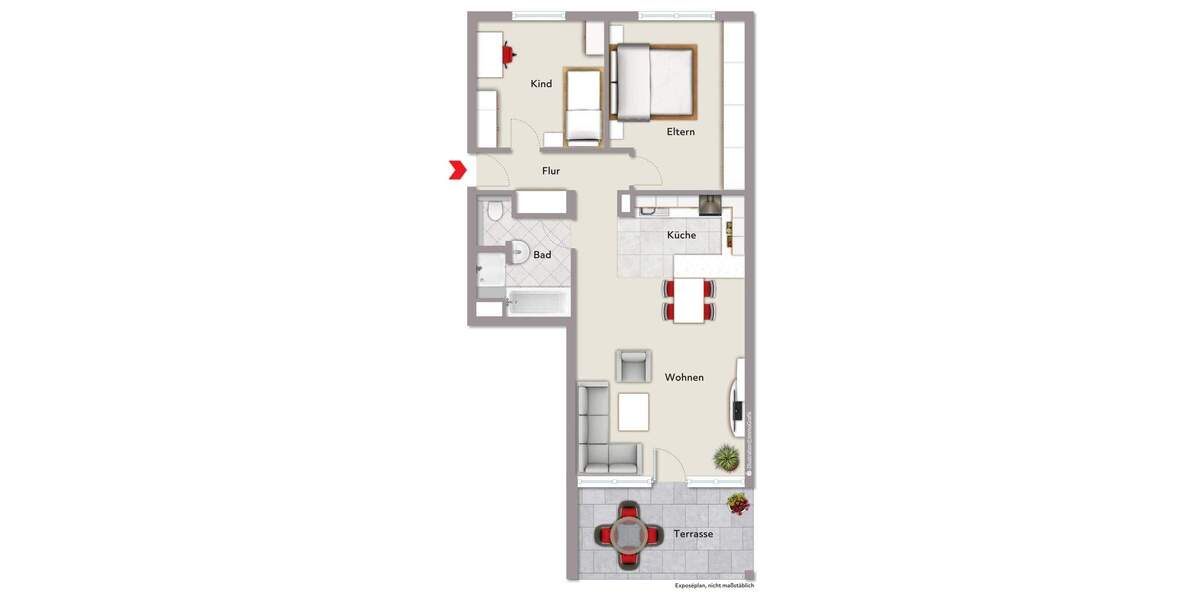 Etagenwohnung Sindelfingen Maichingen - 3 Zimmer, 72 m&sup2;, 355.000&euro; | Angebot:25704398