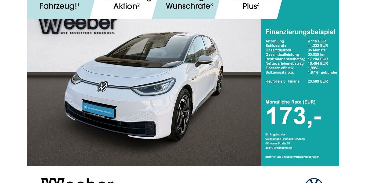 VW ID.3 29.231 km 20.580 &euro; Weil der Stadt 71263