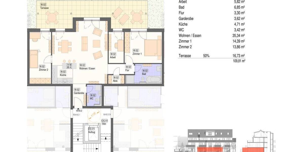 Etagenwohnung Nürtingen / Neckarhausen Neckarhausen - 3 Zimmer, 109 m&sup2;, 518.000&euro; | Angebot:25676364