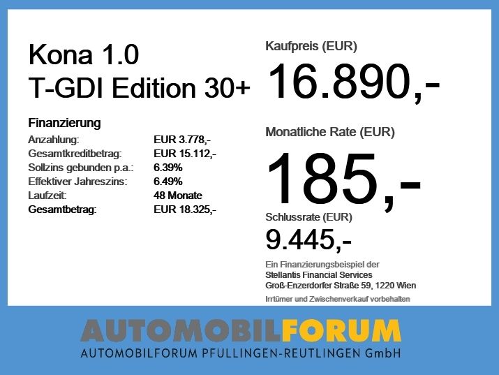 Hyundai KONA 30.874 km 16.890 &euro; Pfullingen 72793