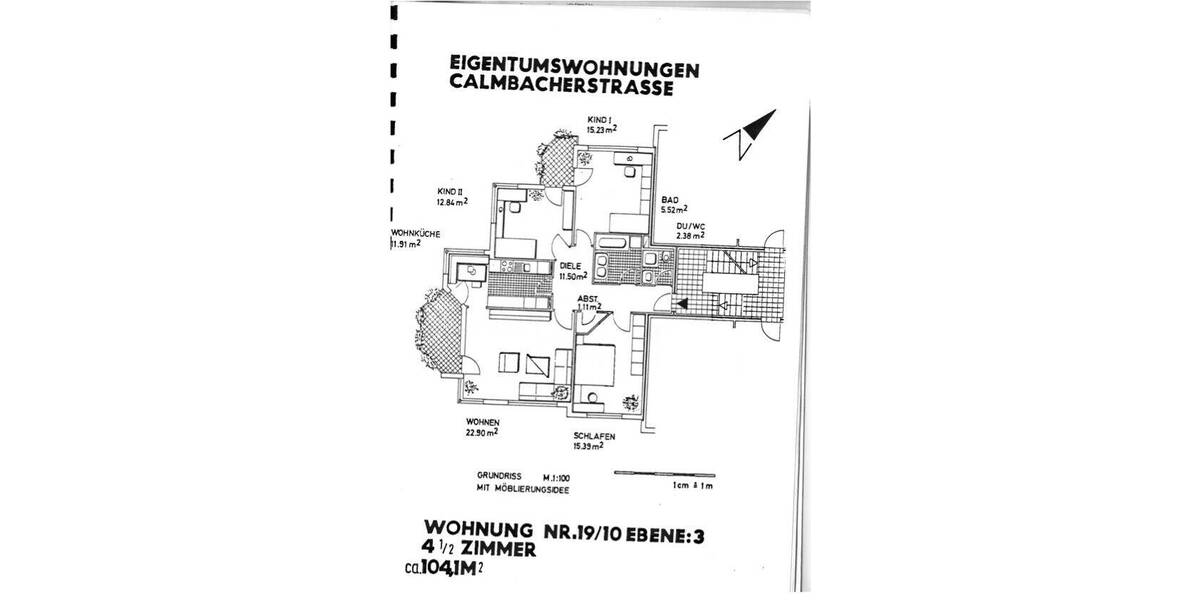 Etagenwohnung Böblingen Dagersheim - 4 Zimmer, 104 m&sup2;, 395.000&euro; | Angebot:26554992