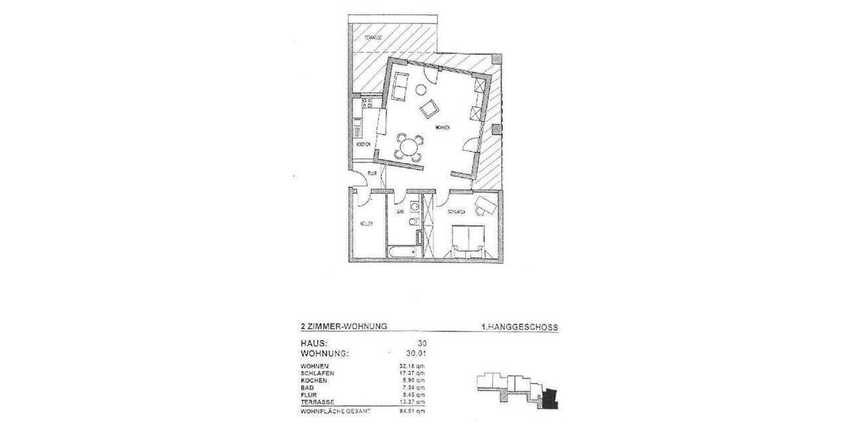 Terrassenwohnung Bad Urach - 2 Zimmer, 85 m&sup2;, 235.000&euro; | Angebot:25737393
