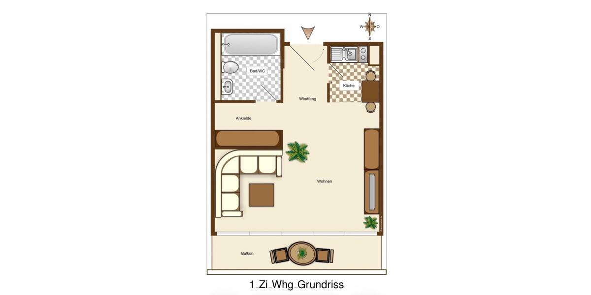 Etagenwohnung Filderstadt - 1.5 Zimmer, 35 m&sup2;, 800&euro; | Angebot:25647328