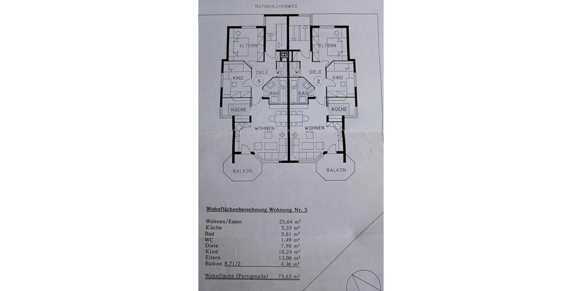 Etagenwohnung Filderstadt - 3 Zimmer, 74 m&sup2;, 339.000&euro; | Angebot:27505007