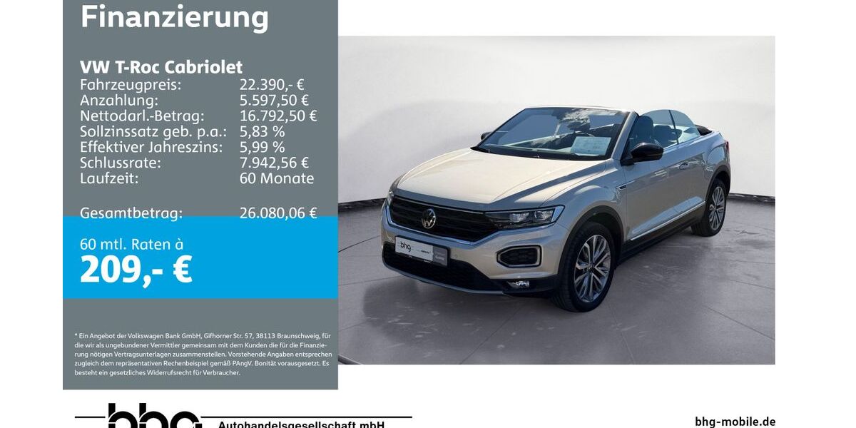 VW T-Roc 73.209 km 22.390 &euro; Mössingen 72116