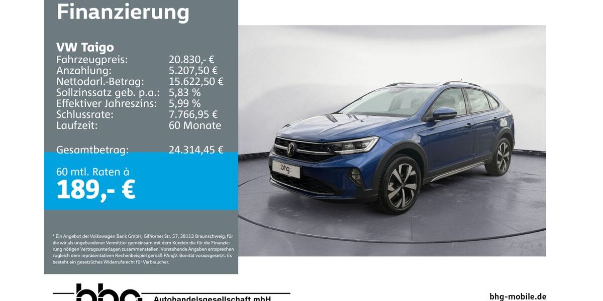 VW Taigo 21.179 km 20.830 &euro; Tübingen 72072