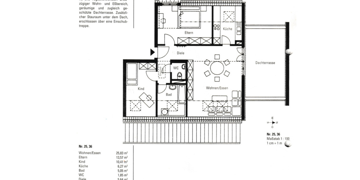 Dachgeschoßwohnung Sindelfingen Darmsheim - 3 Zimmer, 78 m&sup2;, 310.000&euro; | Angebot:25022264