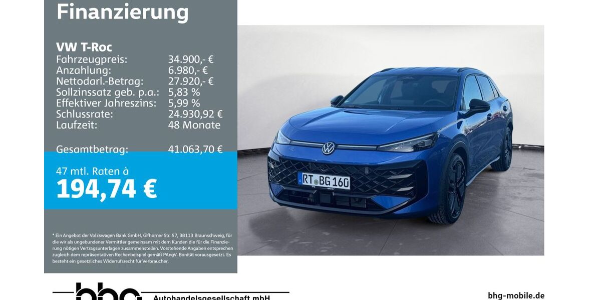 VW T-Roc 4.776 km 34.900 &euro; Reutlingen 72770