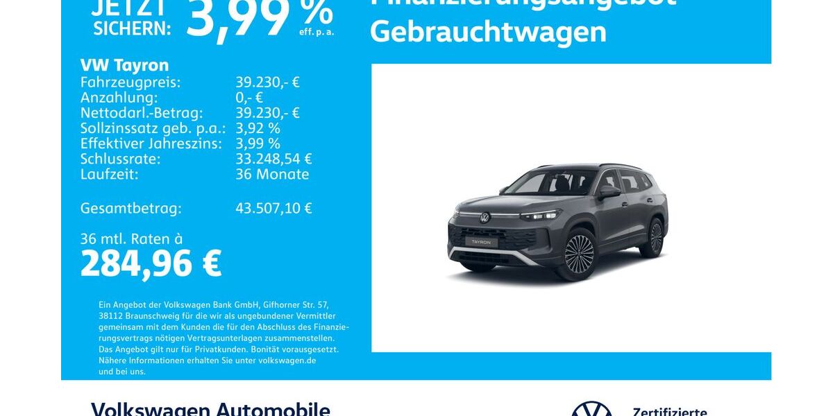 VW Tayron 20.403 km 39.230 &euro; Stuttgart-Feuerbach 70469