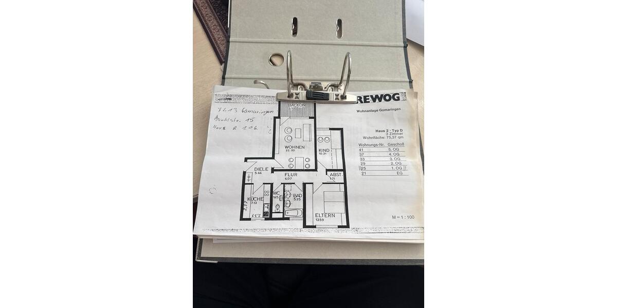 Etagenwohnung Gomaringen - 3 Zimmer, 75 m&sup2;, 279.000&euro; | Angebot:24748112