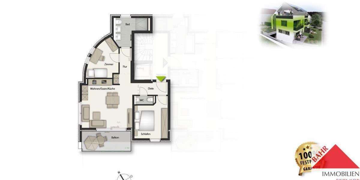 Etagenwohnung Gärtringen - 3 Zimmer, 70 m&sup2;, 499.000&euro; | Angebot:25968486