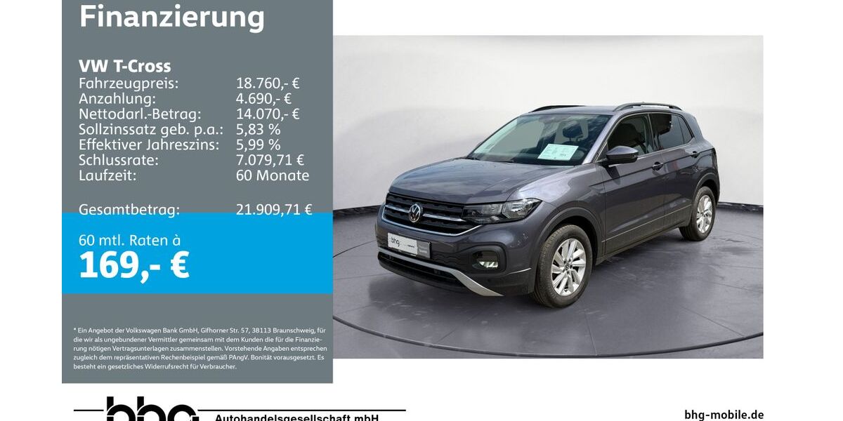 VW T-Cross 38.222 km 18.760 &euro; Mössingen 72116