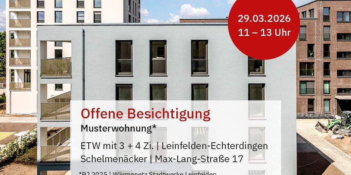 Etagenwohnung Leinfelden-Echterdingen Leinfelden - 3 Zimmer, 84 m&sup2;, 438.000&euro; | Angebot:25708927