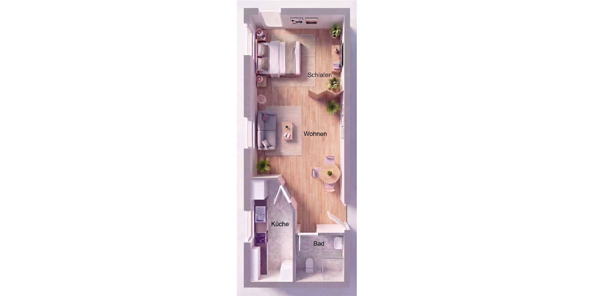 Etagenwohnung Mössingen Belsen - 1 Zimmer, 42 m&sup2;, 136.000&euro; | Angebot:26228351