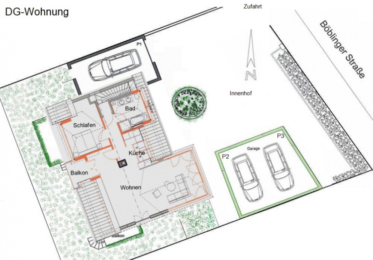 Aussicht, Sonne & Komfort: 2½‑Zi. DG‑Wohnung in gehobener Ausstattung - Wallbox‑Vorbereitung - Dachgeschoßwohnung Schönaich | Angebot:26945980