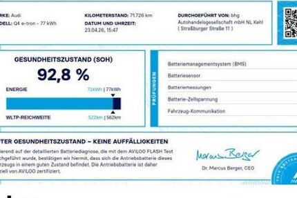 Audi Q4 e-tron 71.726 km 42.430 &euro; Reutlingen 72760