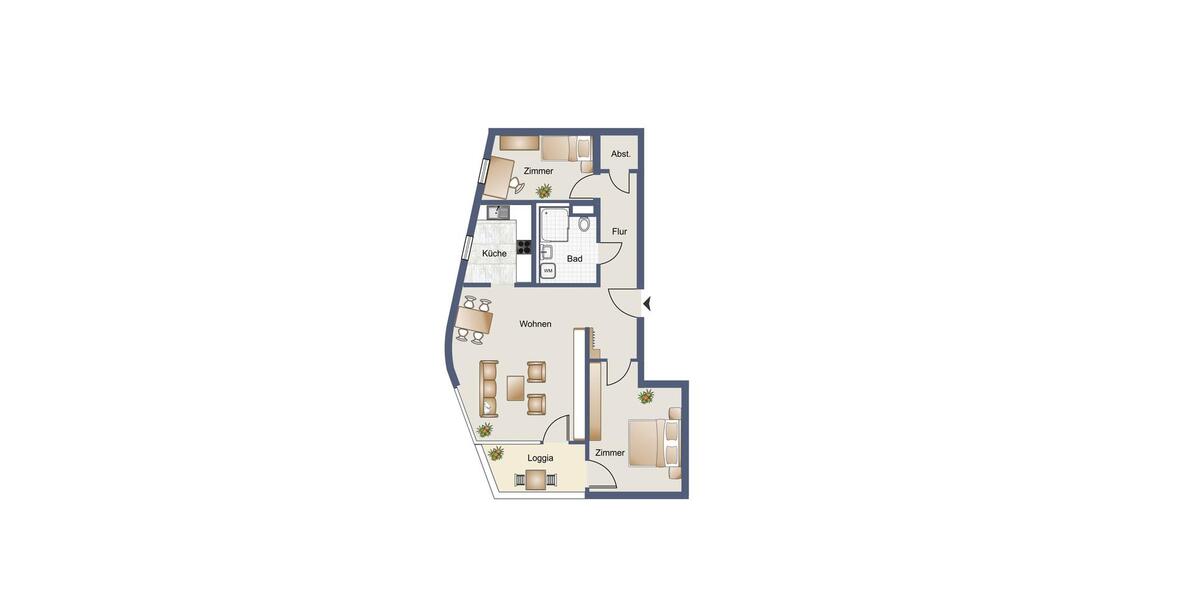 Etagenwohnung Reutlingen Orschel-Hagen - 3.5 Zimmer, 85 m&sup2;, 1.120&euro; | Angebot:26231993