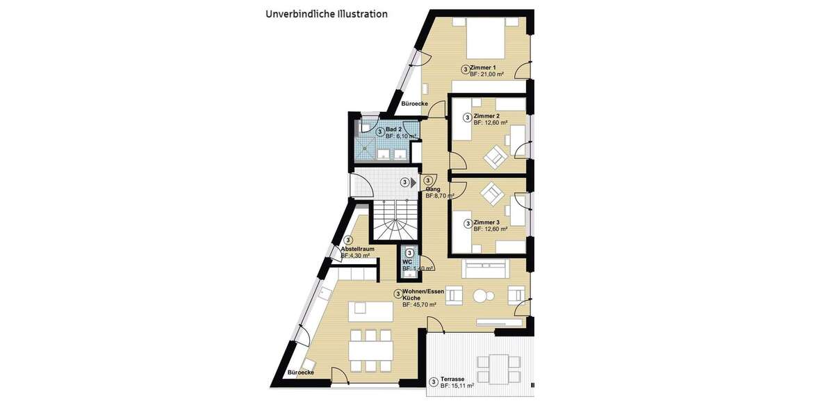 Etagenwohnung Hildrizhausen - 4.5 Zimmer, 120 m&sup2;, 734.000&euro; | Angebot:25193804